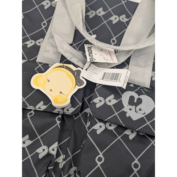 HARAJUKU LOVERS Tote Bag Black/ Grey Snap‎ Top Uh-O Safety Net 8302 - Picture 4 of 9